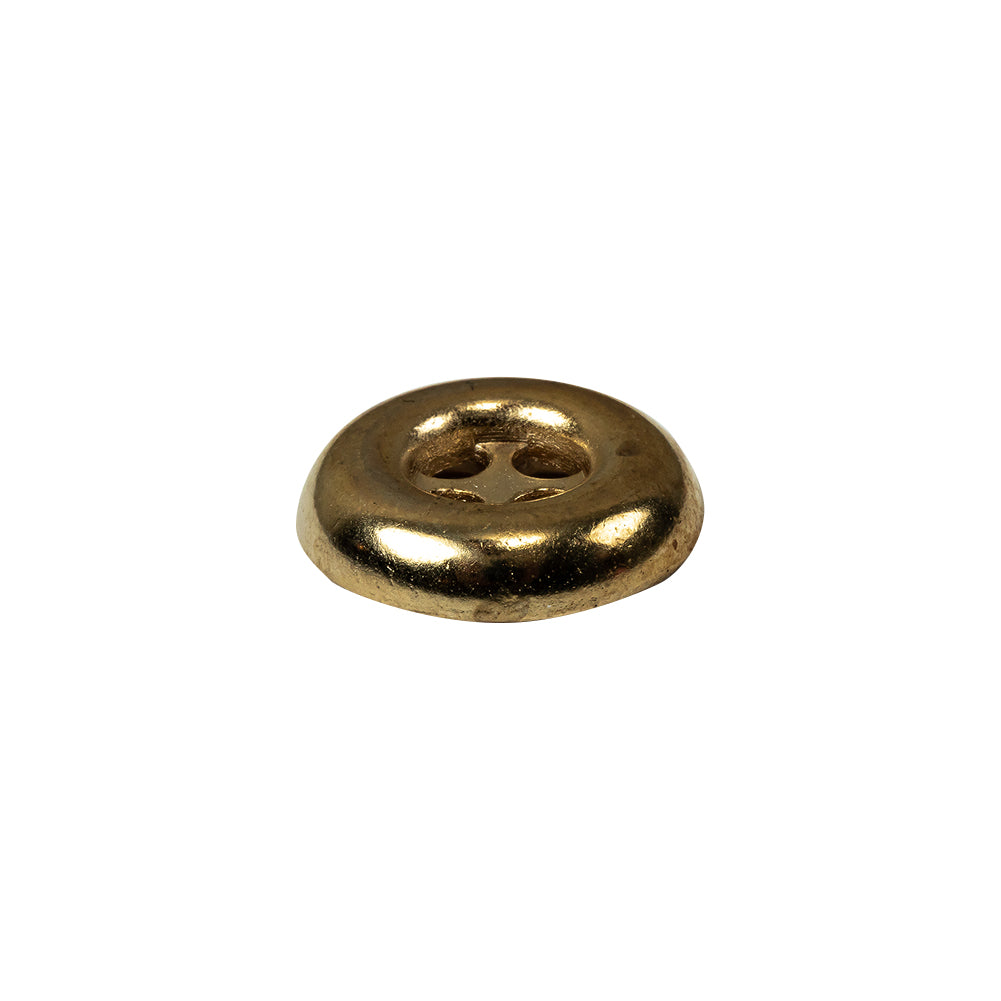 Italian Gold 4-Hole Deepwell Metal Button - 28L/18mm Folded