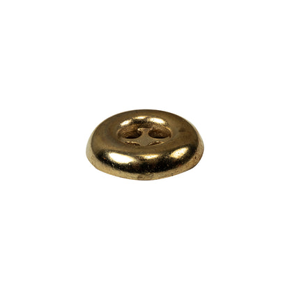 Italian Gold 4-Hole Deepwell Metal Button - 28L/18mm Folded