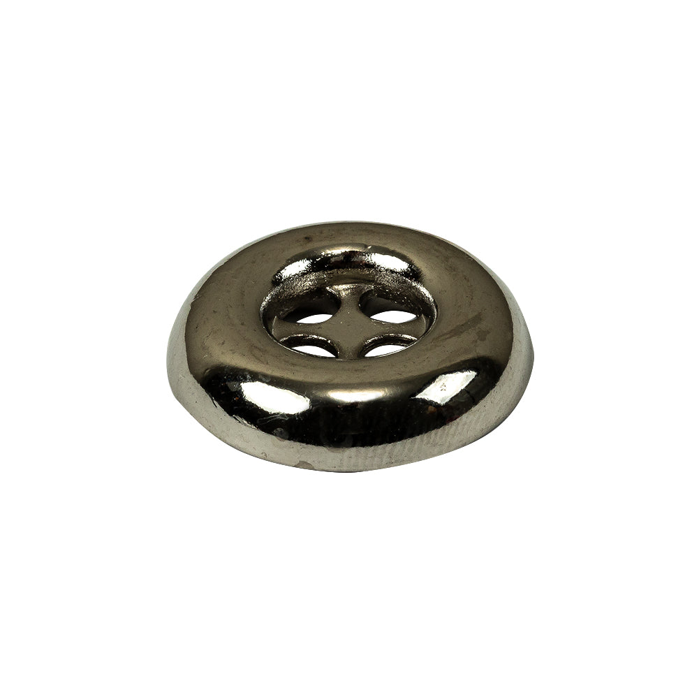 Italian Nickel 4-Hole Deepwell Metal Button - 36L/23mm Folded