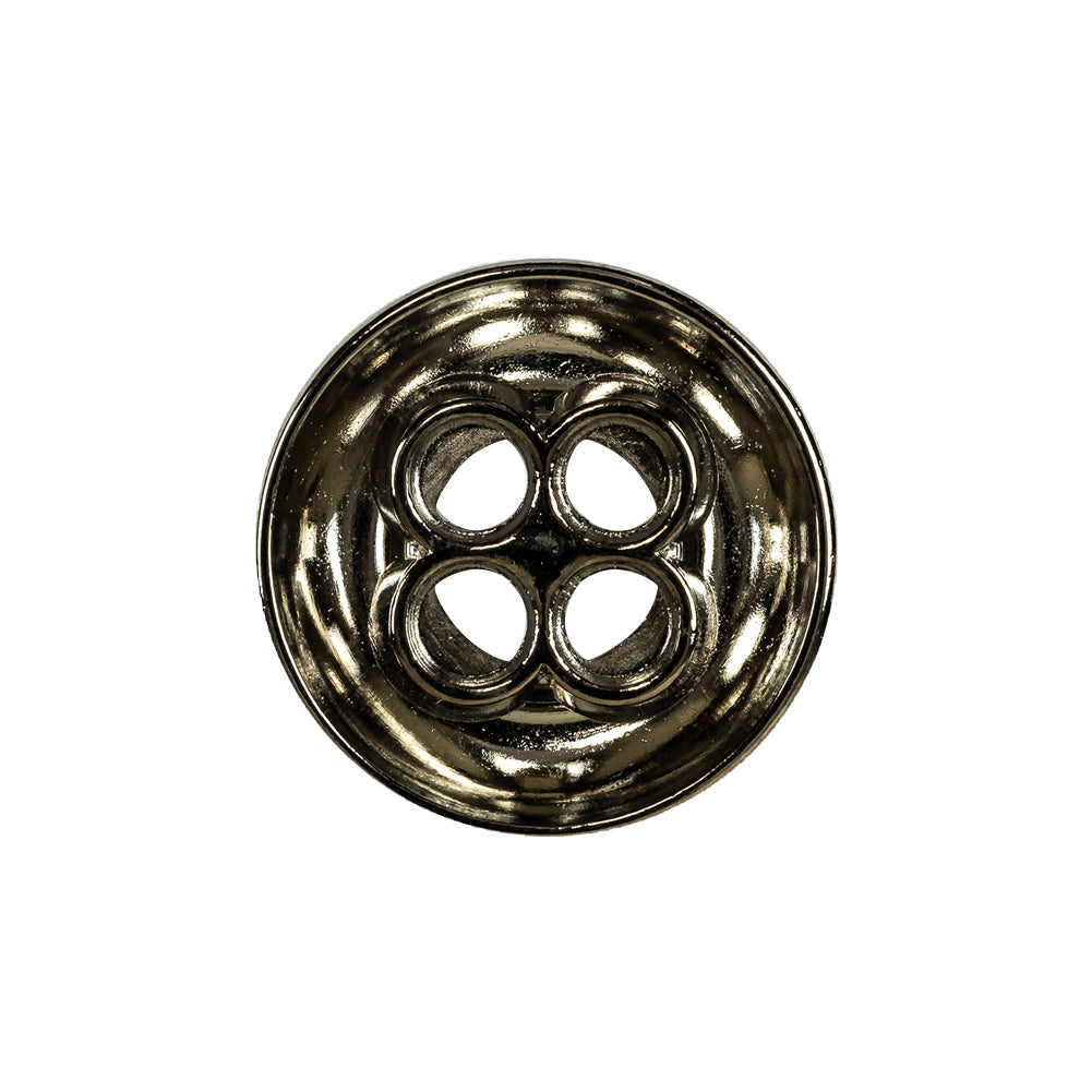 Italian Nickel 4-Hole Deepwell Metal Button - 36L/23mm Detail