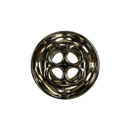 Italian Nickel 4-Hole Deepwell Metal Button - 36L/23mm Detail