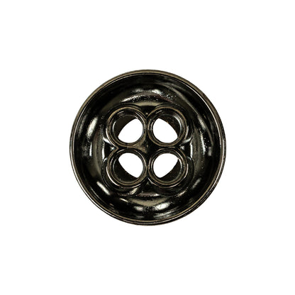 Italian Gunmetal 4-Hole Deepwell Metal Button - 36L/23mm Detail