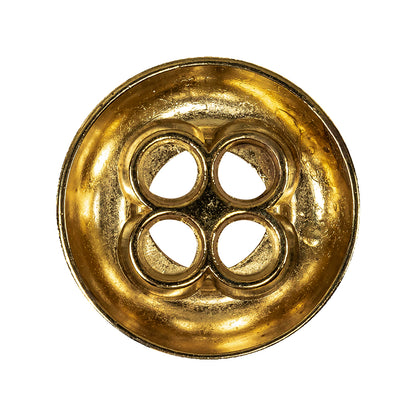 Italian Gold 4-Hole Deepwell Metal Button - 44L/28mm Detail