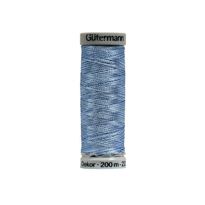Gutermann Machine Embroidery Thread 200m - 9982 Varigated Blue