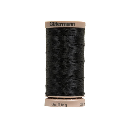 Gutermann Hand Quilting Cotton Thread 200m - 5201 Black