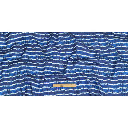 Viscose Twill Print - Blue and White Tie Dye - Mood Exclusive Making Waves Full