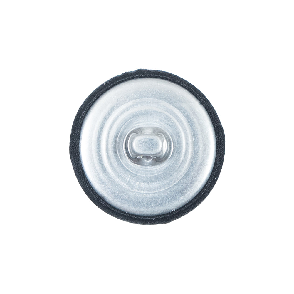 Black Silk Covered Button - 36L/23mm Detail