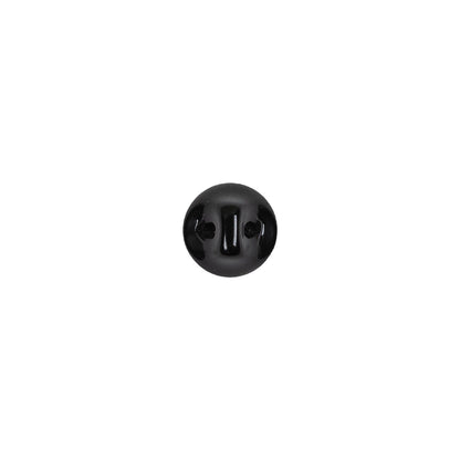 European Black Self Back Glass Button - 12L/7.5mm