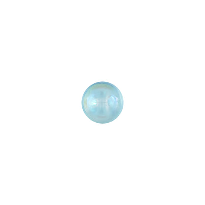 European AB Blue Self Back Glass Button - 12L/7.5mm
