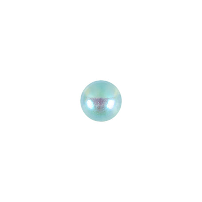 European AB Blue Self Back Glass Button - 12L/7.5mm