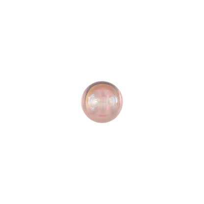 European AB Pink Self Back Glass Button - 12L/7.5mm