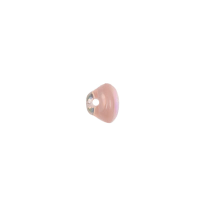 European AB Pink Self Back Glass Button - 12L/7.5mm Detail