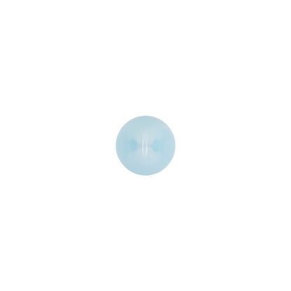 European Baby Blue Self Back Glass Button - 12L/7.5mm