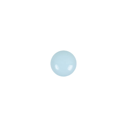 European Baby Blue Self Back Glass Button - 12L/7.5mm