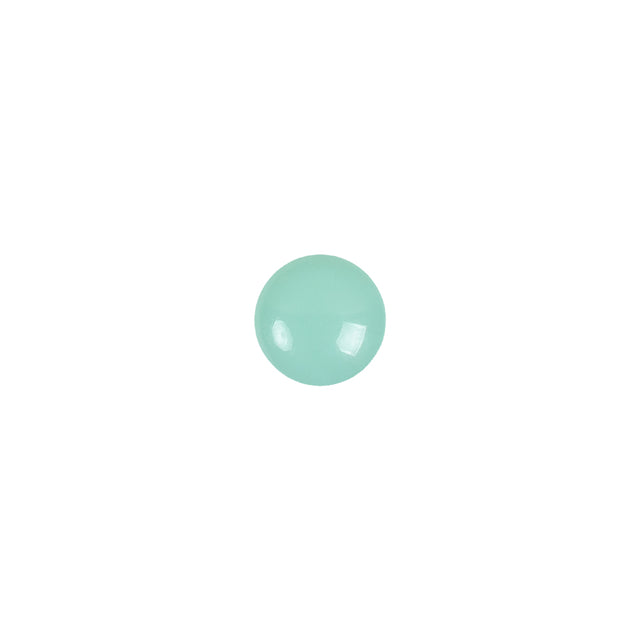 European Mint Self Back Glass Button - 12L/7.5mm