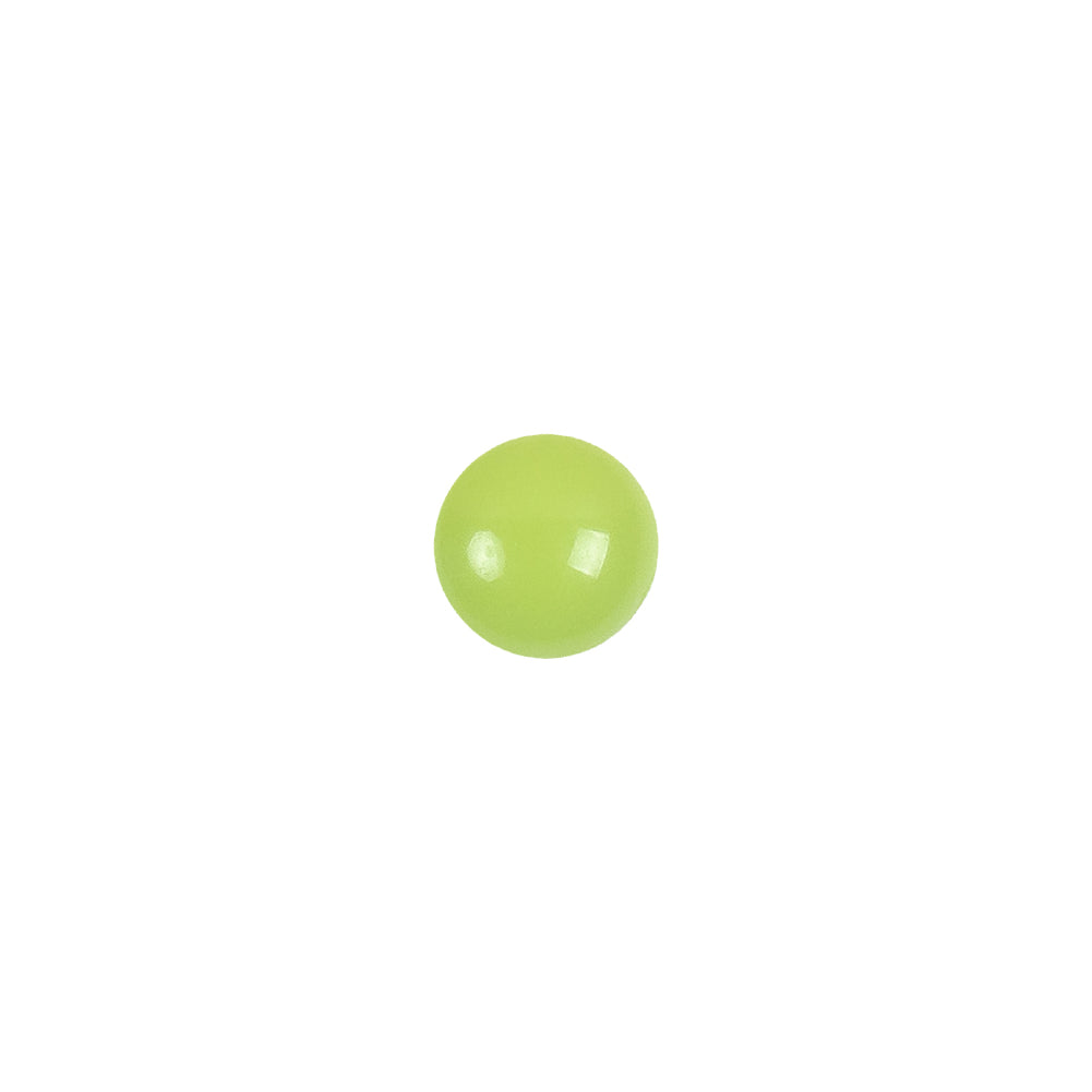 European Green Self Back Glass Button - 12L/7.5mm