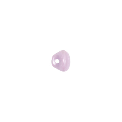 European Dark Lilac Self Black Glass Button - 12L/7.5mm Detail