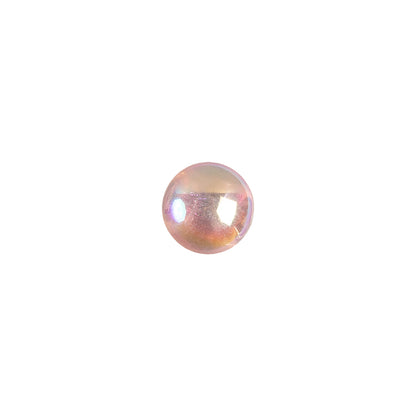 European AB Pink Self Back Glass Button - 14L/9mm