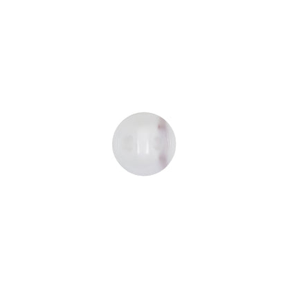 European White Self Back Glass Button - 14L/9mm
