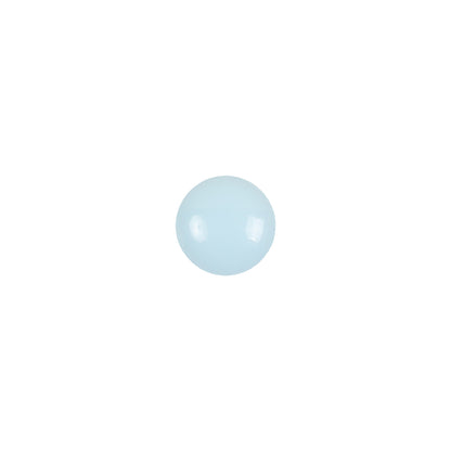 European Baby Blue Self Back Glass Button - 14L/9mm
