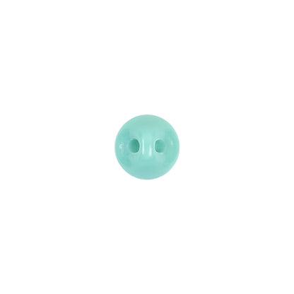 European Blue Green Self Back Glass Button - 14L/9mm
