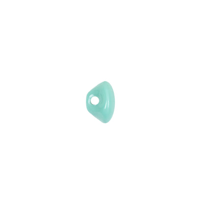 European Blue Green Self Back Glass Button - 14L/9mm Detail