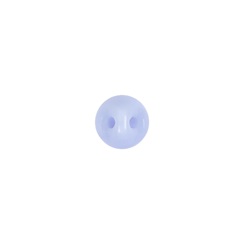 European Light Blue Self Back Glass Button - 14L/9mm