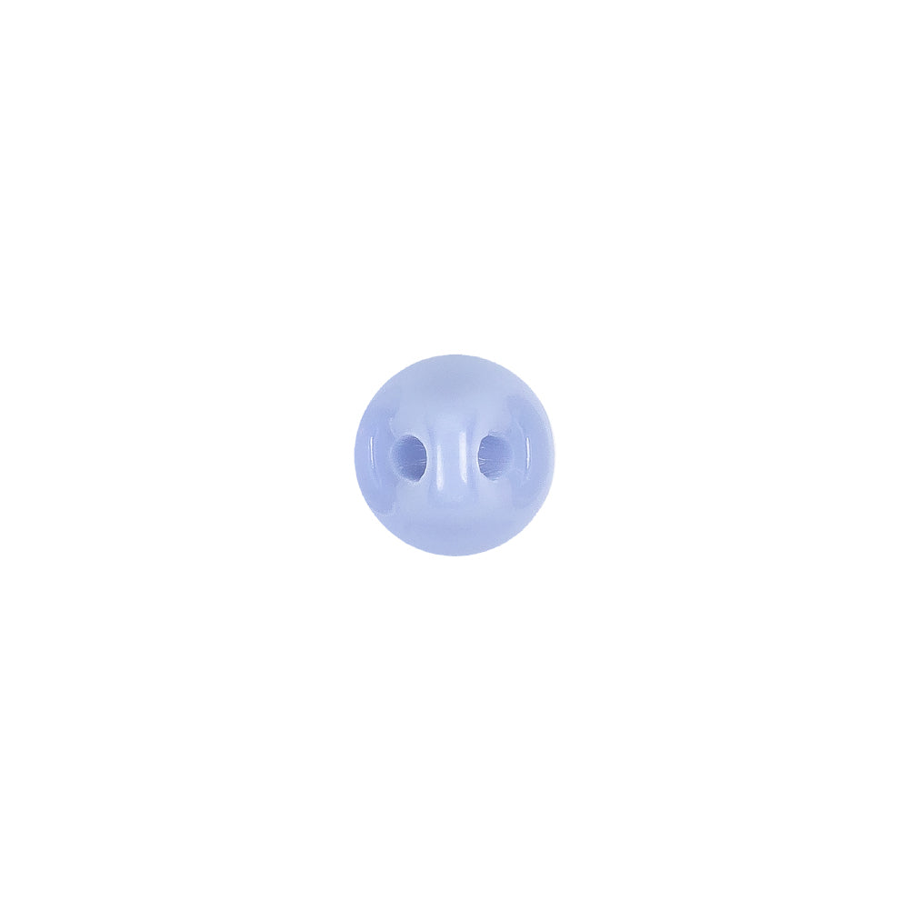 European Periwinkle Self Back Glass Button - 14L/9mm