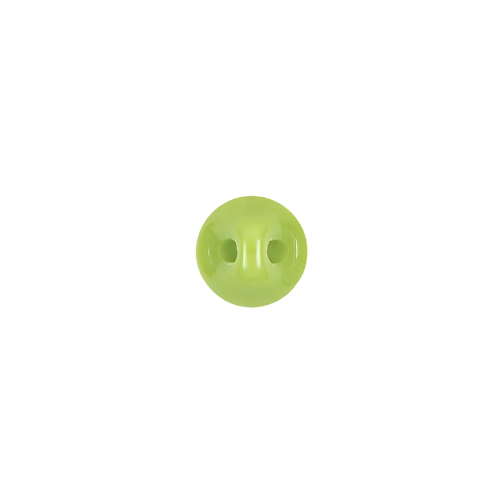 European Green Self Back Glass Button - 14L/9mm