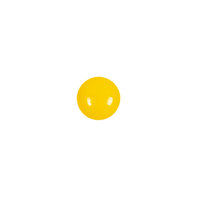 European Yellow Self Back Glass Button - 14L/9mm