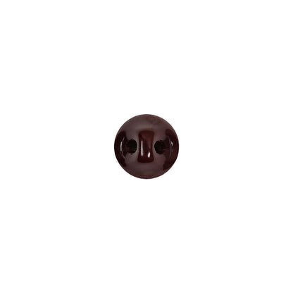 European Brown Half Domed Self Back Glass Button - 14L/9mm