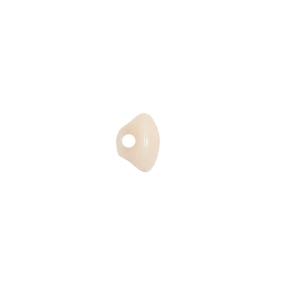 European Beige Half Domed Self Back Glass Button - 14L/9mm Detail