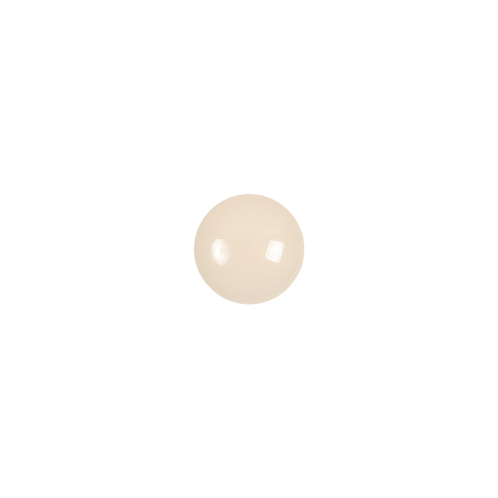 European Beige Half Domed Self Back Glass Button - 14L/9mm