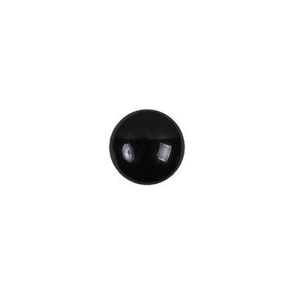 European Black Self Back Glass Button - 16L/10mm