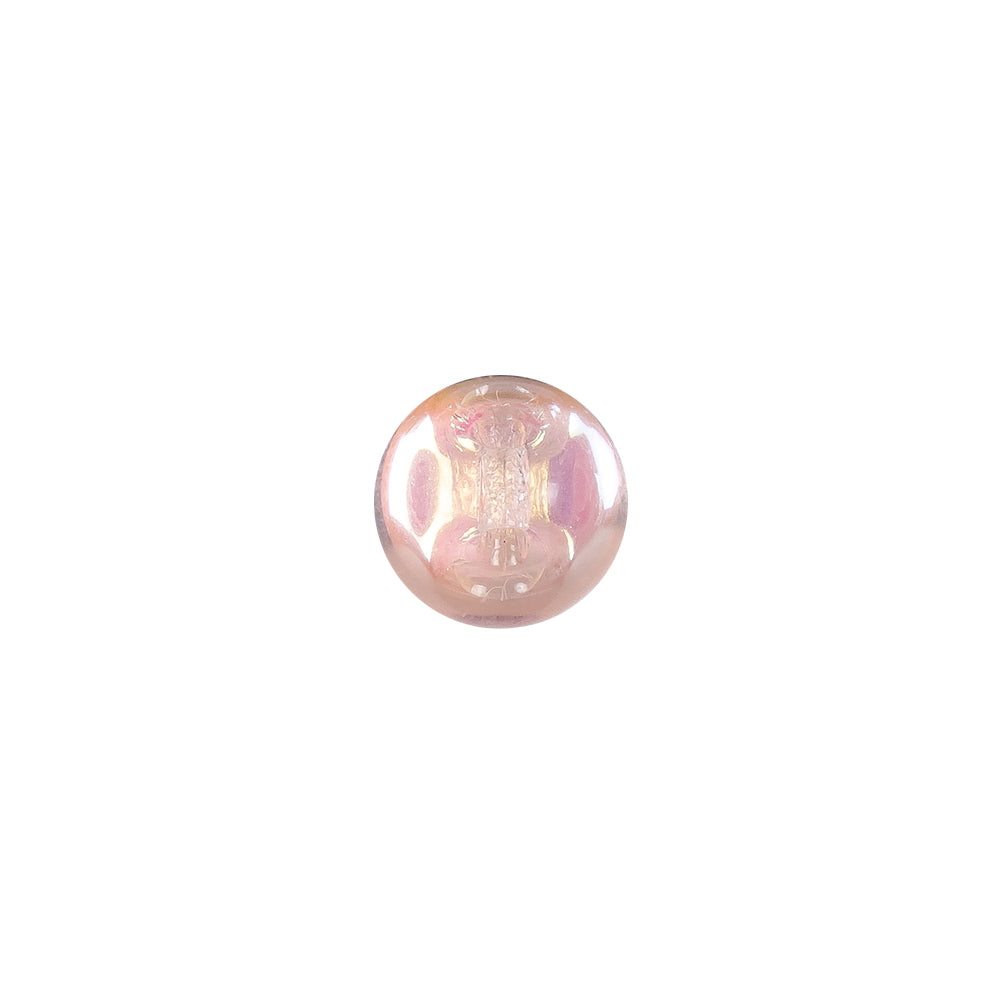 European AB Pink Self Back Glass Button - 16L/10mm