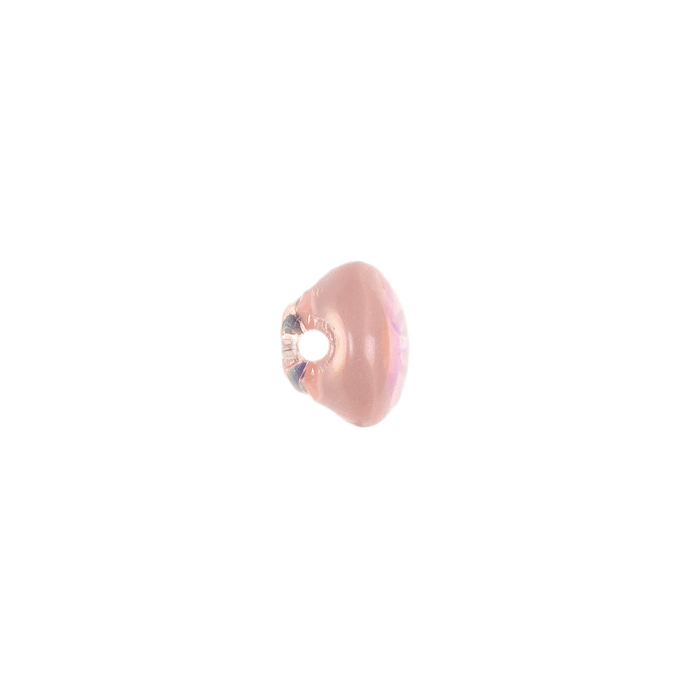 European AB Pink Self Back Glass Button - 16L/10mm Detail