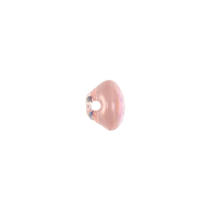European AB Pink Self Back Glass Button - 16L/10mm Detail