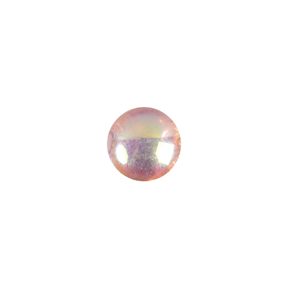 European AB Pink Self Back Glass Button - 16L/10mm