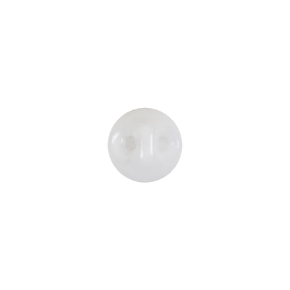European White Self Back Glass Button - 16L/10mm