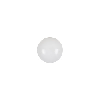 European White Self Back Glass Button - 16L/10mm
