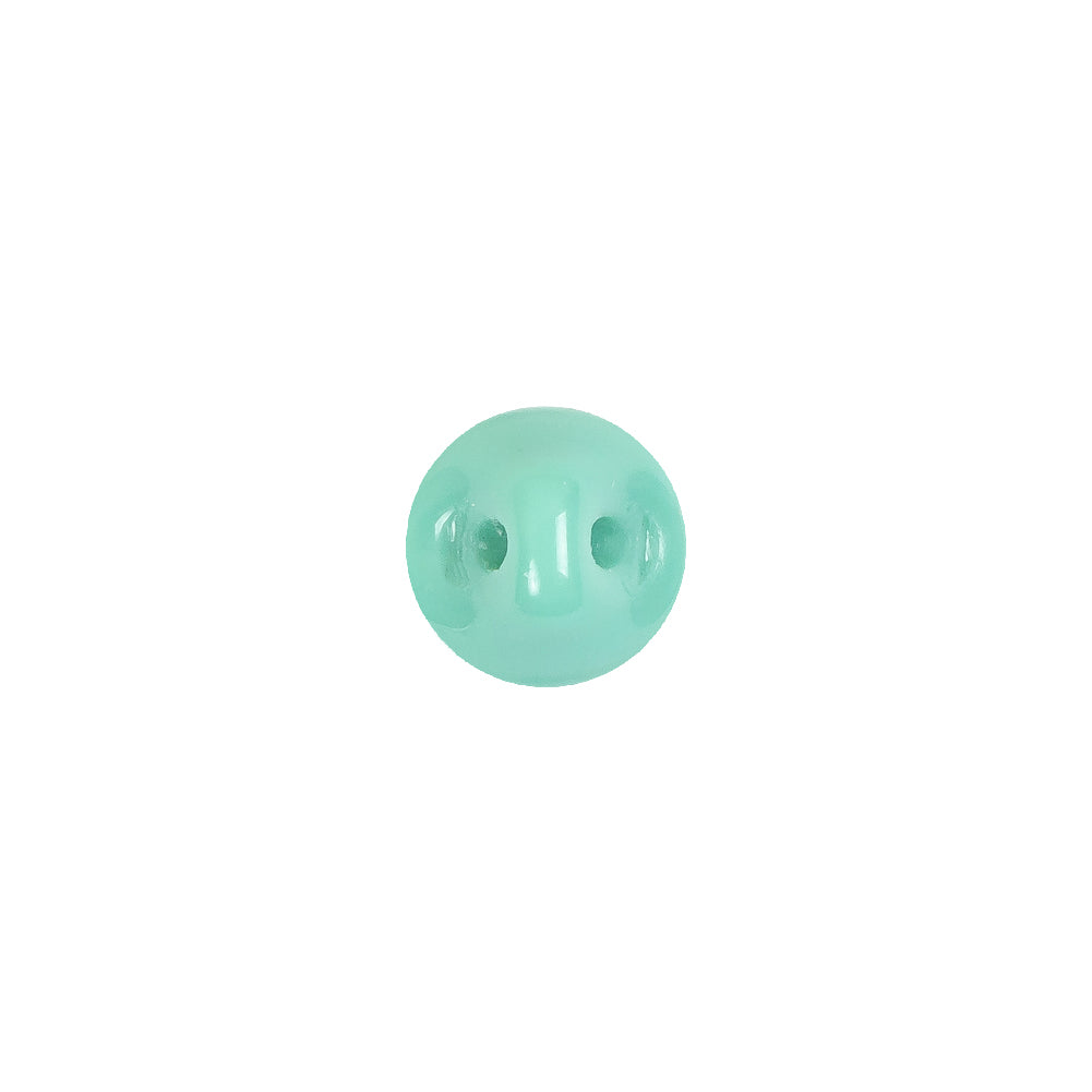 European Blue Green Self Back Glass Button - 16L/10mm