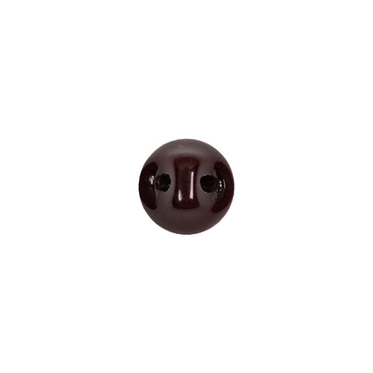 European Brown Half Domed Self Back Glass Button - 16L/10mm