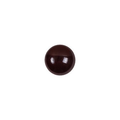European Brown Half Domed Self Back Glass Button - 16L/10mm