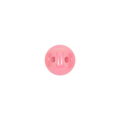 European Dark Pink Half Domed Self Back Glass Button - 16L/10mm
