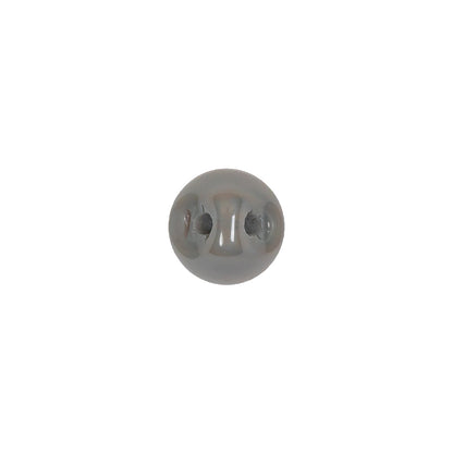 European Dark Gray Half Domed Self Back Glass Button - 16L/10mm