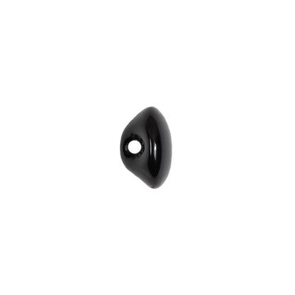 European Black Self Back Glass Button - 18L/11.5mm Detail