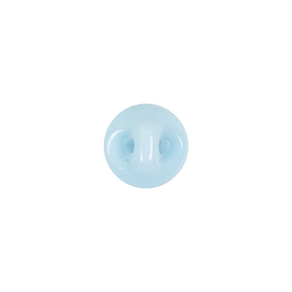 European Baby Blue Self Back Glass Button - 18L/11.5mm