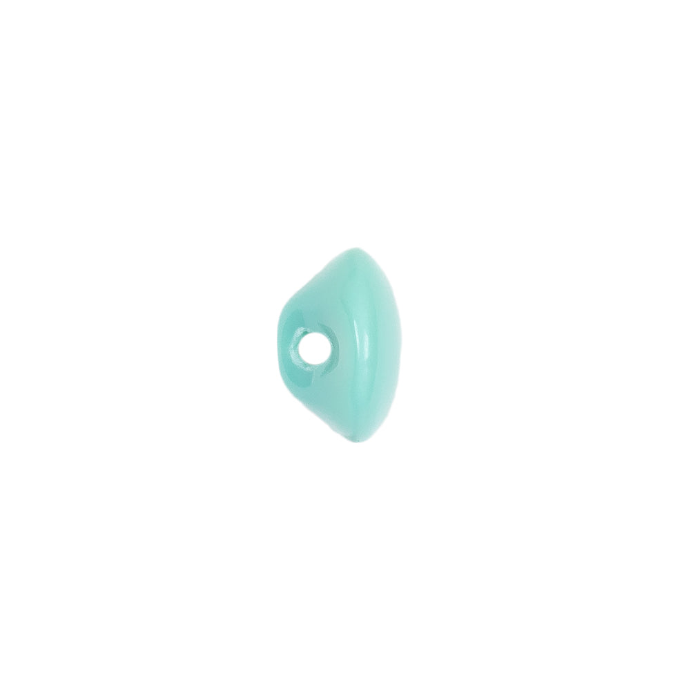 European Blue Green Self Back Glass Button - 18L/11.5mm Detail