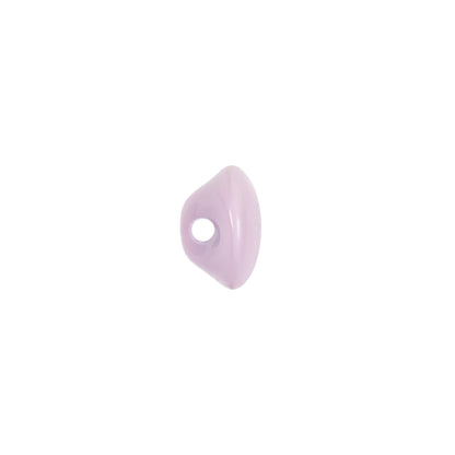 European Dark Lilac Self Back Glass Button - 18L/11.5mm Detail