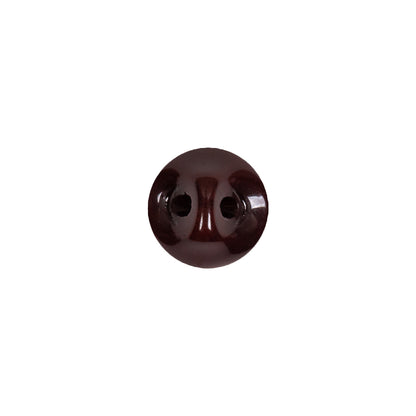 European Brown Self Back Glass Button - 18L/11.5mm